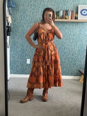 Ulla Johnson Valentina Tie Dye Dress size 14